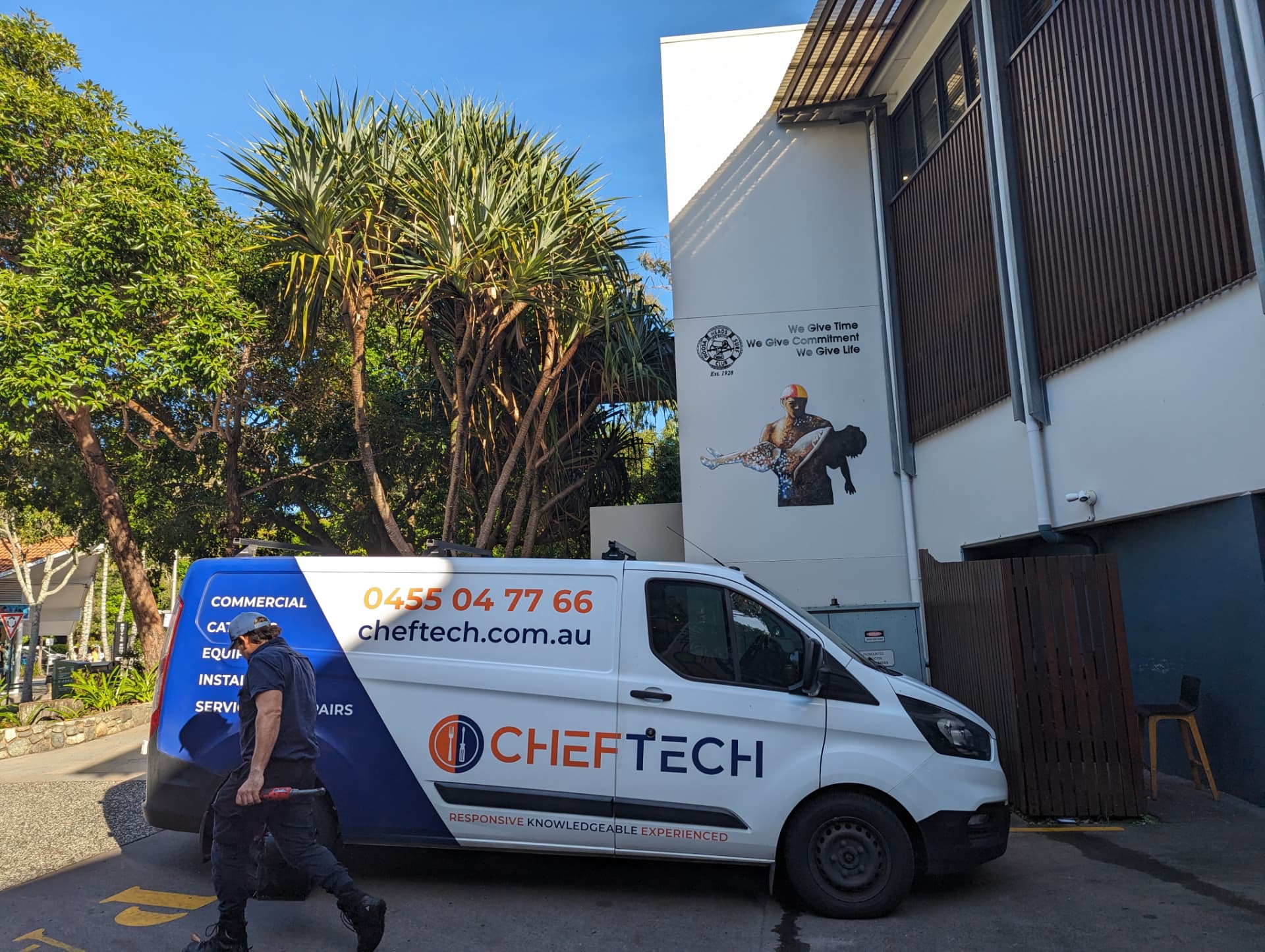 CHEFTECH service van on site at Noosa Surf Club